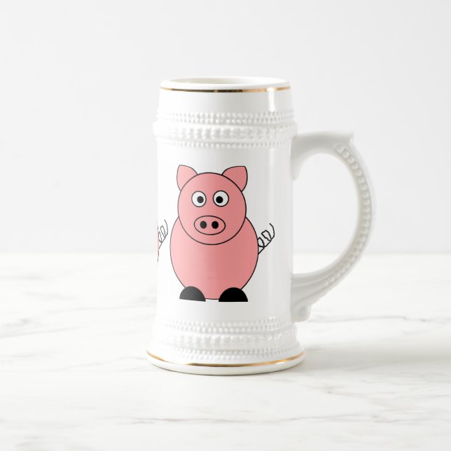Chope À Bière Stein de porc (Droite)