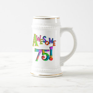 Chope À Bière Super 75 T-shirts et cadeaux d'anniversaire
