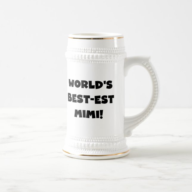 Chope À Bière T-shirts et cadeau noirs des textes Mimi du (Droite)