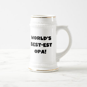 Chope À Bière T-shirts et cadeaux du meilleur opa Black Text au