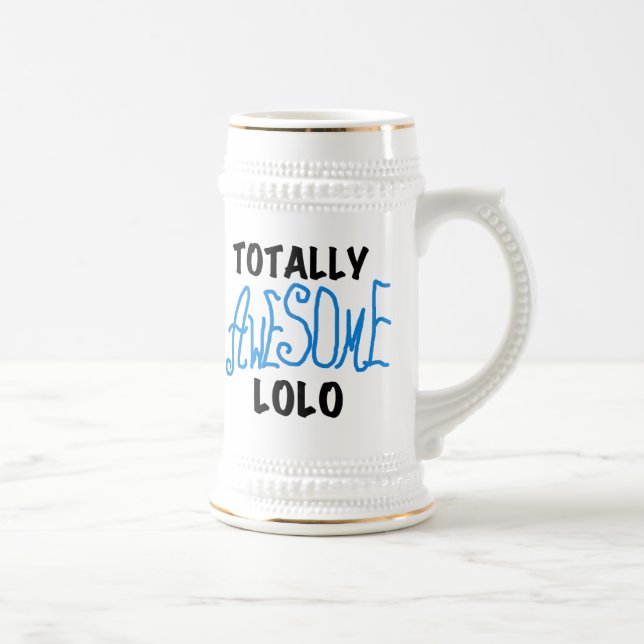 Chope À Bière T-shirts et cadeaux Lolo bleu absolument géniaux (Droite)