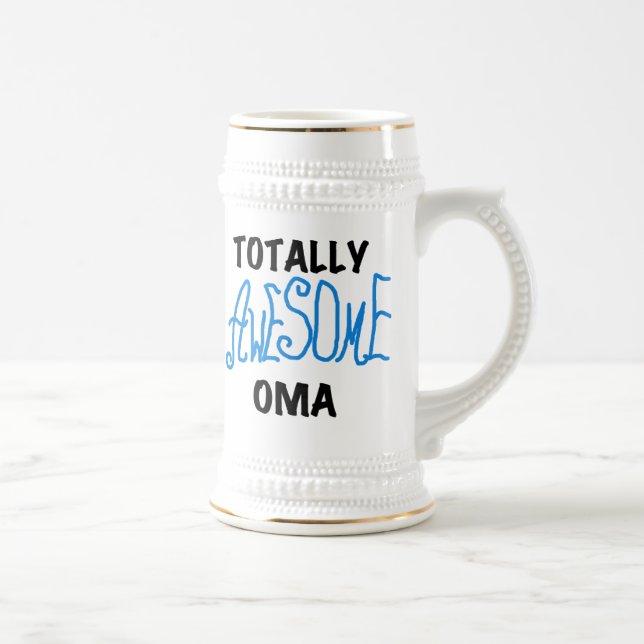 Chope À Bière T-shirts et cadeaux Oma Blue totalement géniaux (Droite)