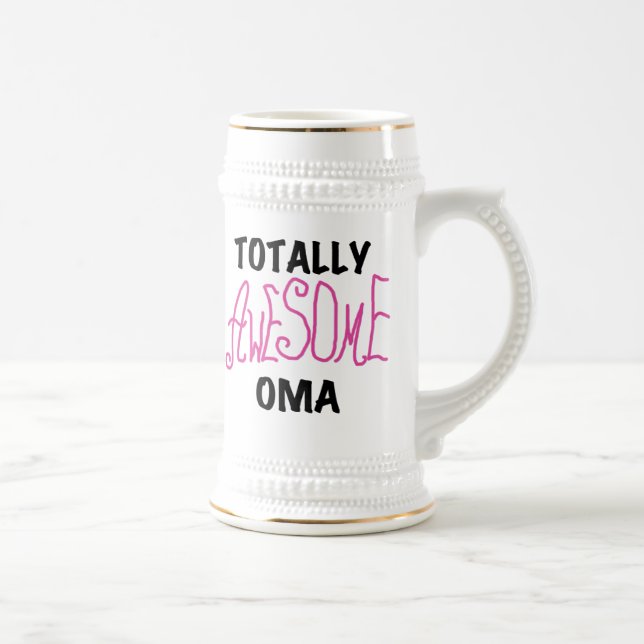 Chope À Bière T-shirts et cadeaux Oma Pink absolument géniaux (Droite)