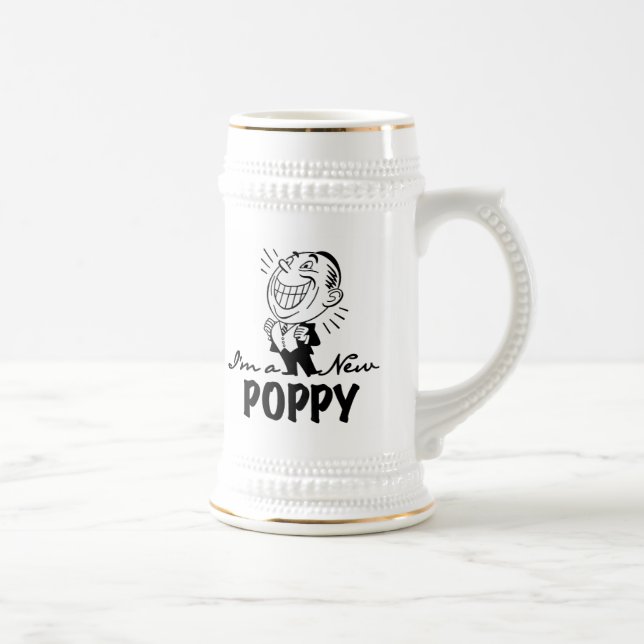 Chope À Bière T-shirts et cadeaux Smiling New Poppy (Droite)
