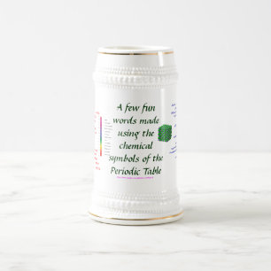 Chope À Bière "Tableau périodique Stein "