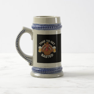 Chope À Bière Temps To Get Basted Funny Beer Thanksgiving Turkey