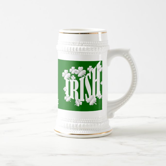 Chope À Bière Texte irlandais personnalisé (Droite)