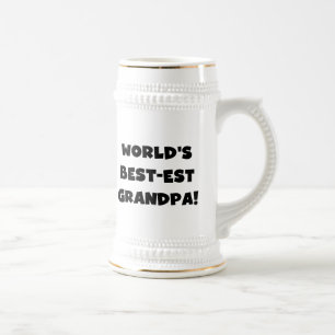 Chope À Bière Texte noir ou blanc de grand-papa du Meilleur-est