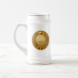 Chope À Bière Tournoi de Beer Pong Championnat Médaille d'Or