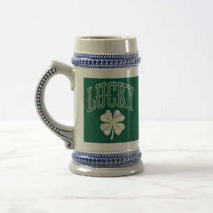 Chope À Bière Trèfle Chanceux de la Saint-Patrick Vintage 