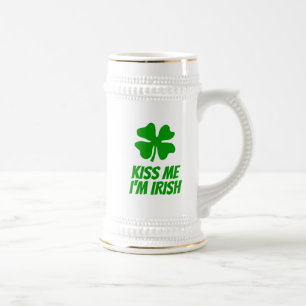 Chope À Bière Trèfle vert chanceux drôle de jour de la Saint-Pat