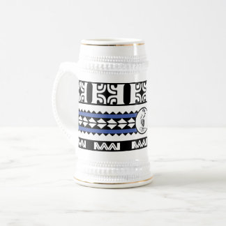 Chope à bière Tribal Ethnic/Bande Bleu