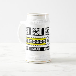 Chope à bière Tribal Ethnic/Bande Jaune