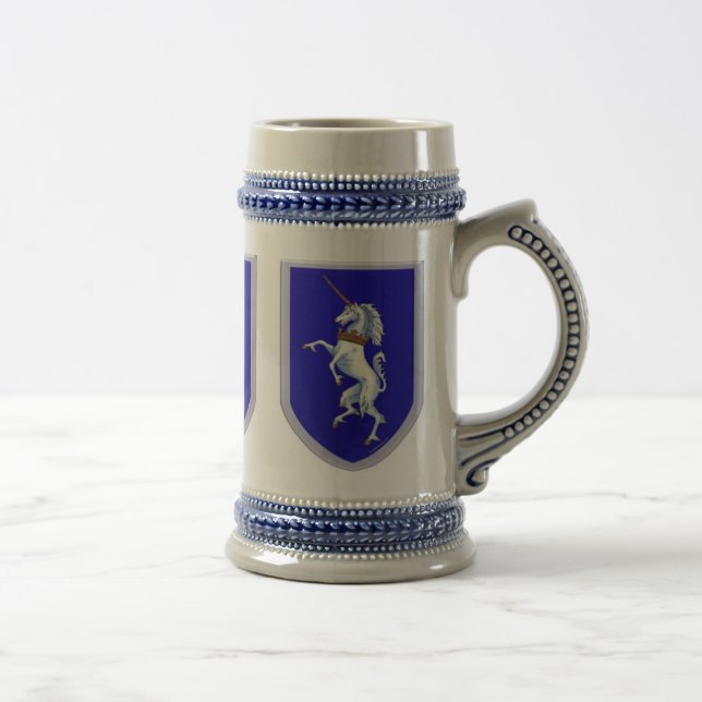 Chope À Bière Trois boucliers de licornes (Droite)