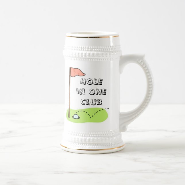 Chope À Bière Trou de golf dans un Stein personnalisé (Droite)