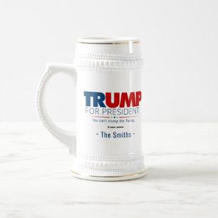 Chope À Bière Trump pour le président Ajoutez votre nom