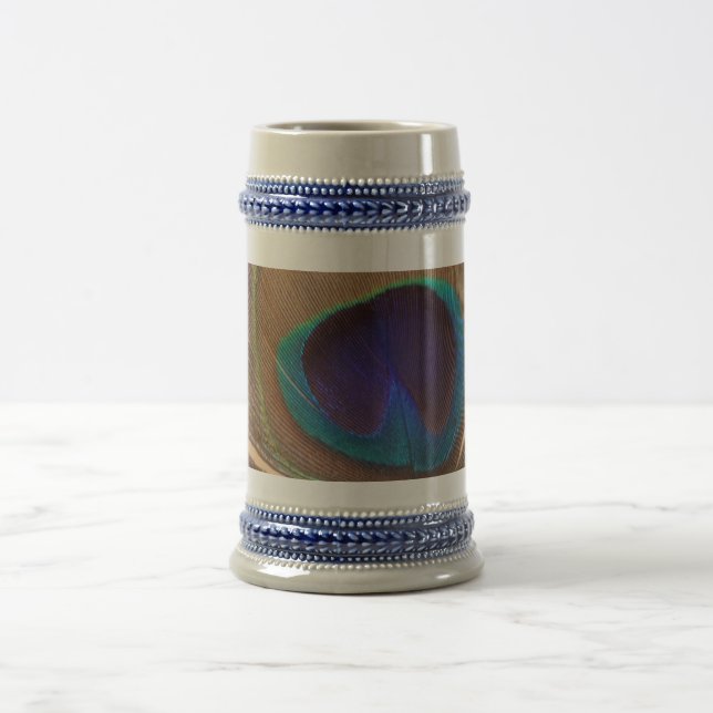 Chope À Bière Turc Gris plumes/Bleu Stein 22 oz (Centre)