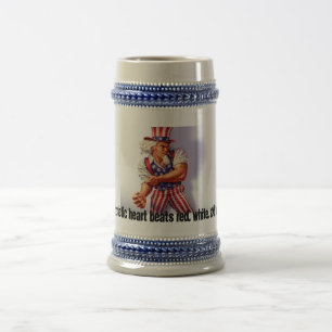 Chope À Bière UncleSam_normal, mon rouge patriotique de