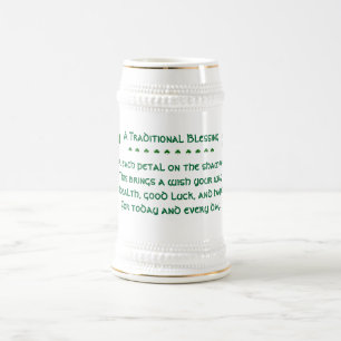 Chope À Bière Une bénédiction irlandaise traditionnelle/jour d