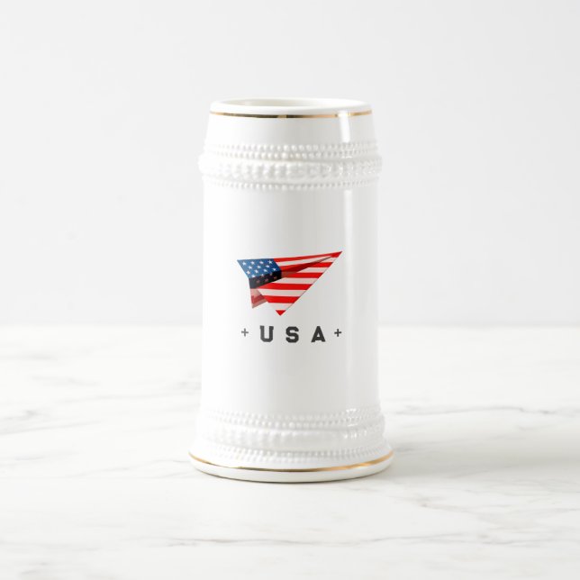 Chope À Bière USA Paper Plane Flag (Centre)