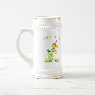 Chope À Bière Vapeur de citron - Stein Bière - Texte personnalis