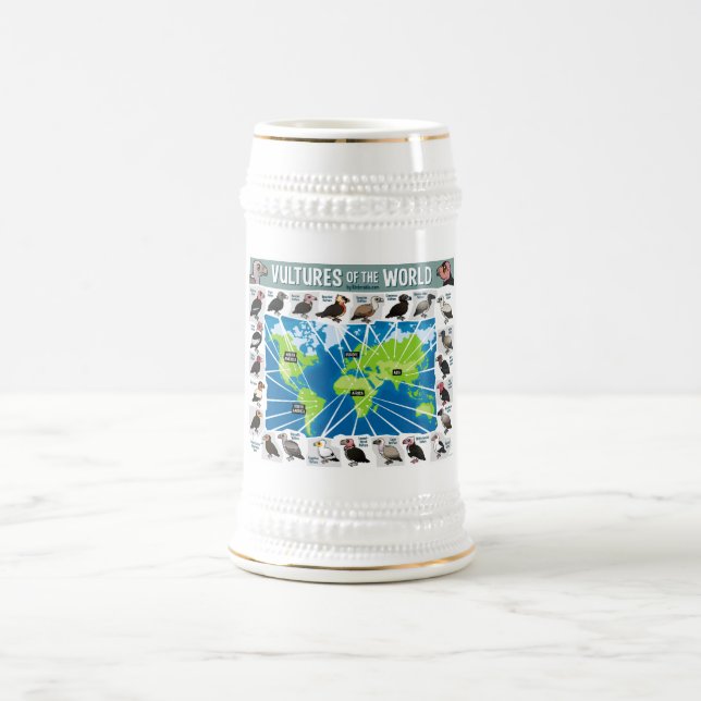 Chope À Bière Vautours de la carte du monde (Centre)