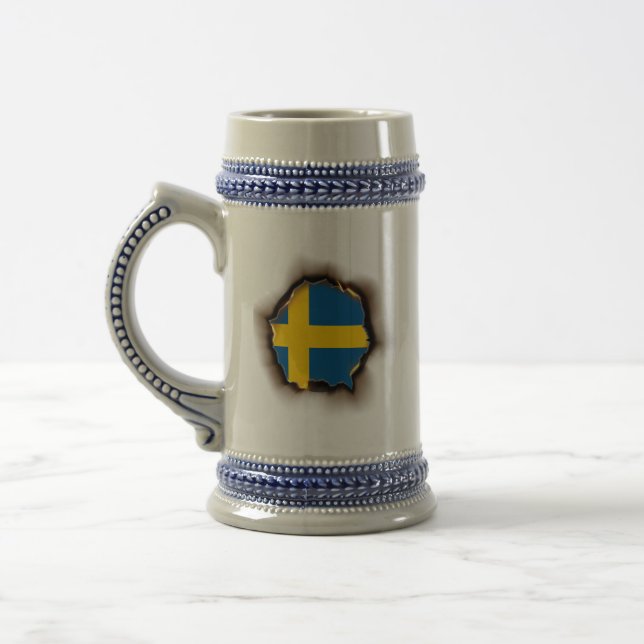 Chope À Bière Vêtements Suède Drapeau intérieur moi, Suédois mar (Gauche)