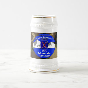Chope À Bière Vétéran 10e Division de montagne "Montez à la gloi
