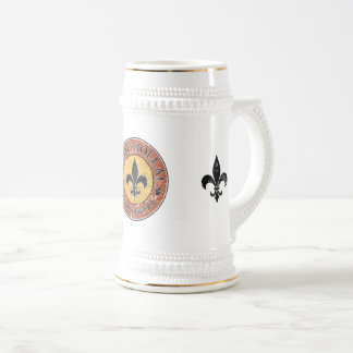 Chope À Bière Viens Holla ! Logo Fleur-de-lis Circle