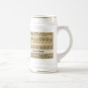 Chope À Bière Vintage Music Sheet