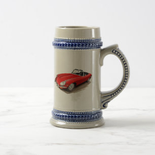Chope À Bière Voiture de rouge de Jaguar XKE