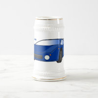 Voiture de sport bleue avec illustration airfos