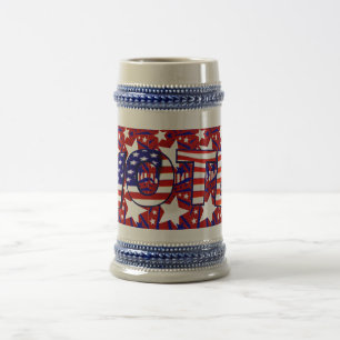 Chope À Bière Votez avec Stars and Stripes -