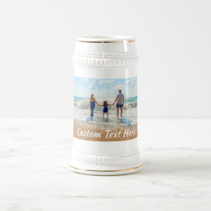 Chope À Bière Votre bière Stein cadeau avec nom de texte personn