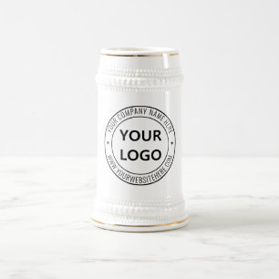 Chope À Bière Votre logo d'entreprise et texte promotionnel Bièr