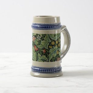 Chope À Bière William Morris Fleurs florales Carnation vert rose