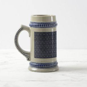 Chope À Bière William Morris Vintage Floral Blanc Bleu Yebright