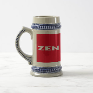 Chope À Bière Zen white red stein
