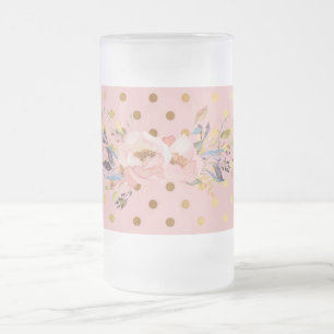 Chope Givrée Adorables Faux Gold Points Fleuri
