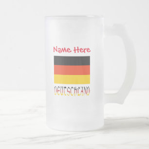 Chope Givrée Allemagne Drapeau allemand Rouge Personnalisation