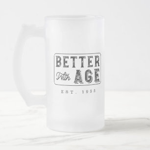 Chope Givrée Amusant Style Vintage Anniversaire Année Meilleur 