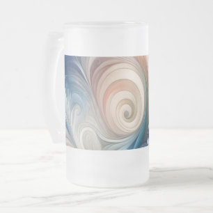 Chope Givrée Aquarelle Imaginaire Floral Pastel Bleu & Crème