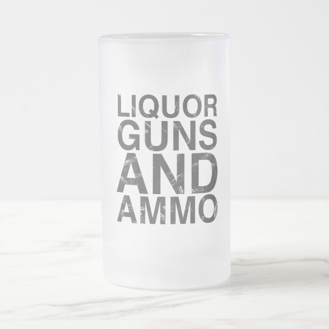 Chope Givrée Armes à feu de boisson alcoolisée et verre givré (Centre)