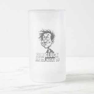 Chope Givrée Art de dessin animé avec citation « Heureusement… 