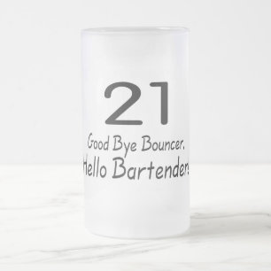 Chope Givrée Au revoir barman du videur 21 bonjour (noir)