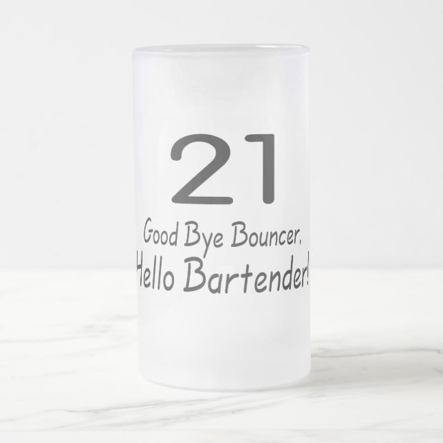 Chope Givrée Au revoir barman du videur 21 bonjour (noir) (Centre)