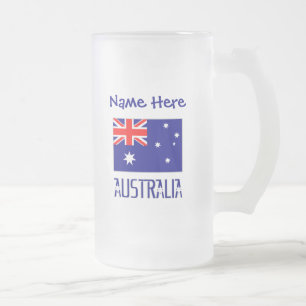 Chope Givrée Australie Drapeau Australien Bleu Personnalisé