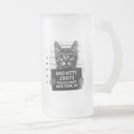 Chope Givrée Bad Kitty Chat Police Arrestation Photo Drôle