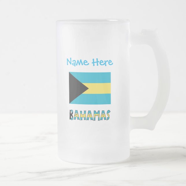 Chope Givrée Bahamas Drapeau bleu Personnalisation (Droit)