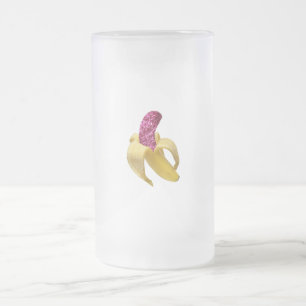 Chope Givrée Banane en faux rose Parties scintillant semble dél
